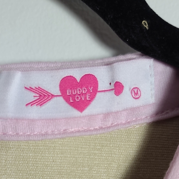 BUDDY LOVE Vegan Leather Crop Top In Soft Pink Size Medium - Picture 2 of 16